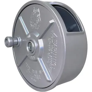 6.25'' Aluminum Tie Wire Reel Coil Holder Wheel, Lightweight, Ambidextrous, Built-in Belt Loops & Knob