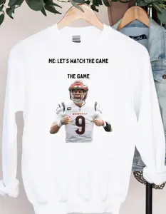 [SALE UP TO 45%] Lets Watch The Game Joe Burrow Sweatshirt, Game Day Unisex Sweatshirt Perfect for Sports Fans, Bengals Gift for Him or Her, Cozy Wear