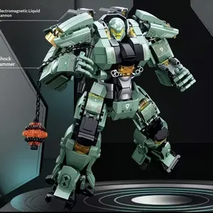 Warrior Robot with Chain Hammer Building Blocks, Unisex Robot Battle Armor Blocks Toy, No Box Included, Model Xinghao M38-B1153