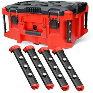 Alpha Rails Silver - Threaded Milwaukee Packout Rails