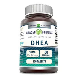 Amazing Formulas DHEA 50 Mg per Serving | 120 Tablets Supplement | Non-GMO | Gluten-Free | Made in USA
