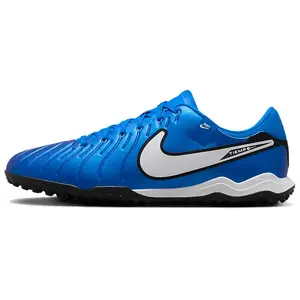 Nike Tiempo Legend 10 TF Men's Artificial Turf Football Shoes with Comfortable Fit in Blue and White Trending Shoes, House White Official Shoes to Get / Maison Mihara