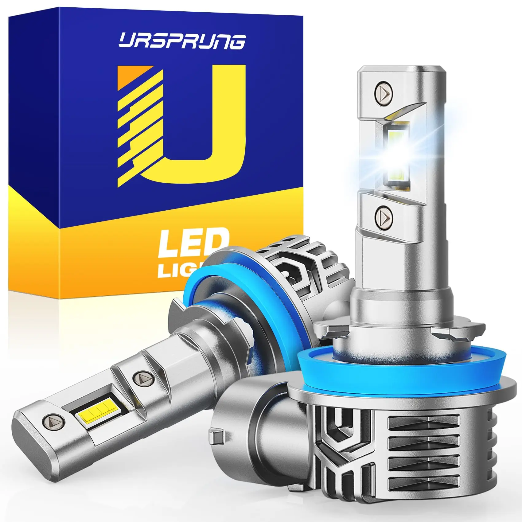 H11/H8/H9 Light Bulbs,700% Brightness, 60000Hrs Lifespan H11 Light Bulbs,6500K Cool White