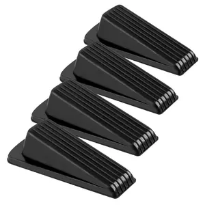 4-Pack Rubber Door Stoppers – Stackable Wedge Stops for Bottom of Door, Sturdy Floor Holders 2/2 4-Pack Rubber Door Stoppers – Stackable Wedge Stops for Bottom of Door, Sturdy Floor Holders 2/2