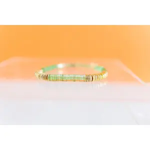 green acrylic + gold 6mm