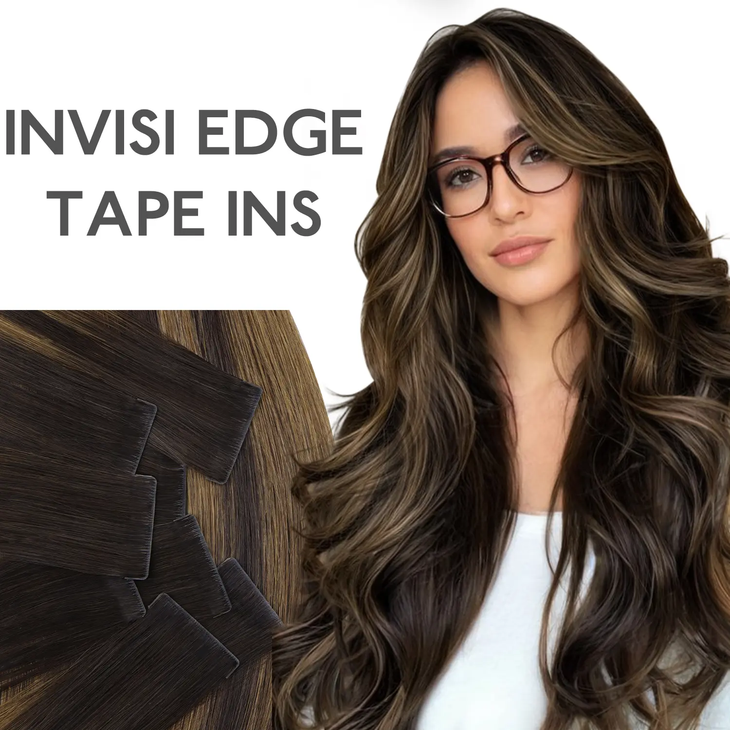 #2/6/2 Balayage Dark Brown Mixed Chestnut Brown