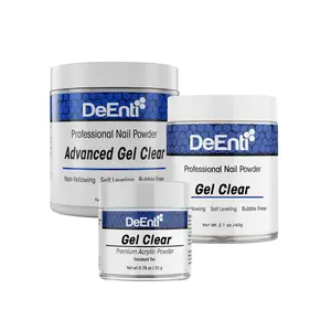 DeEnti 0.78oz, 2.1oz, 4oz Gel Clear Professional Acrylic Nail Powder - Smooth, Consistent, Salon Quality Acrylic Powder Dip for Manicure, Nail Art, Fake Nails, Nail Carving