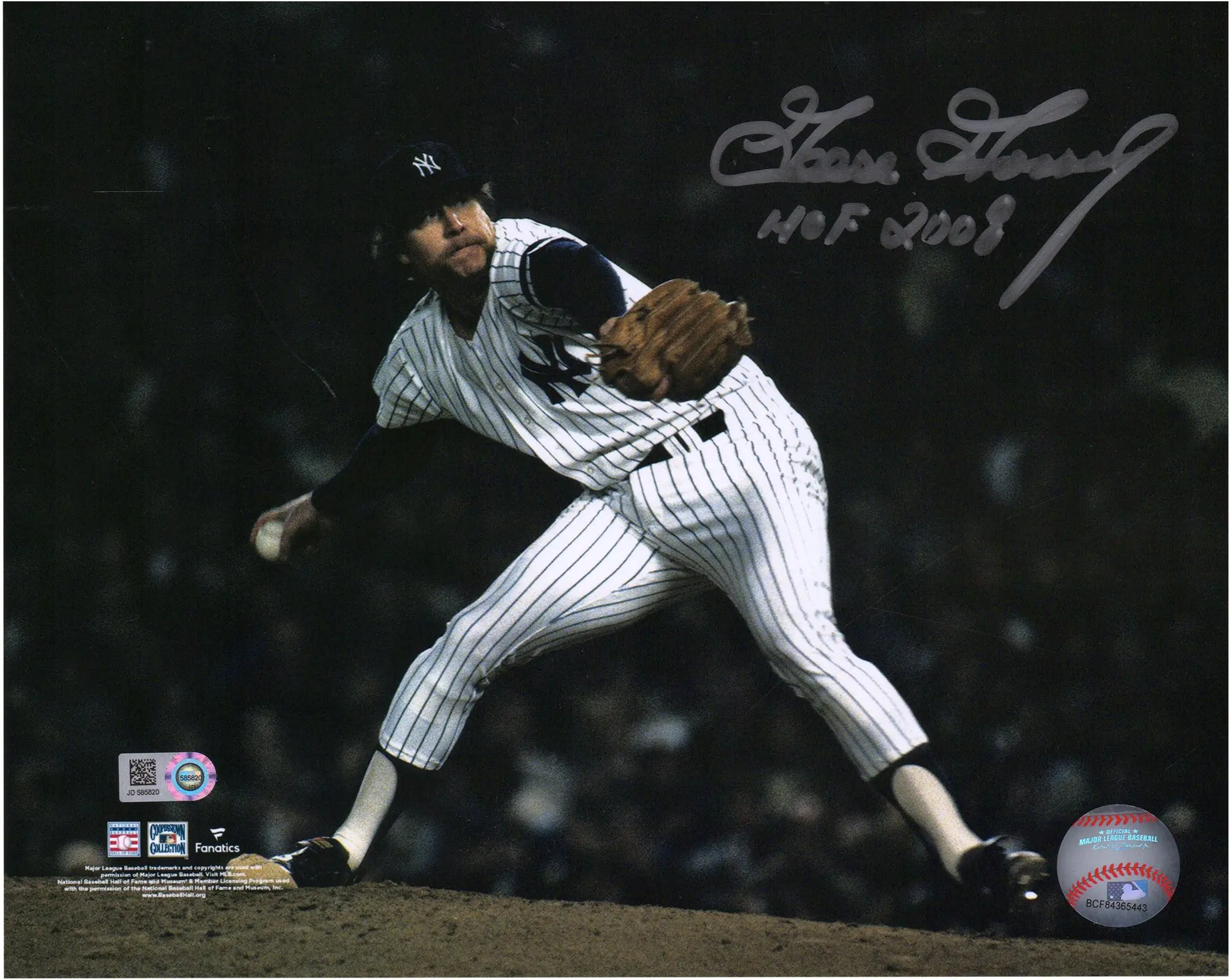 Goose Gossage New York Yankees Autographed 8" x 10" Pitching Photograph with "HOF 2008" Inscription - Fanatics Authentic Certified