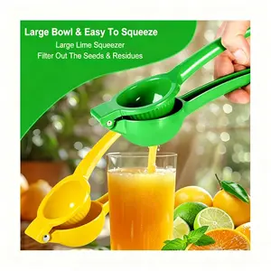 Lightweight Green Yellow Lemon Squeezer, Portable Citrus Juicer