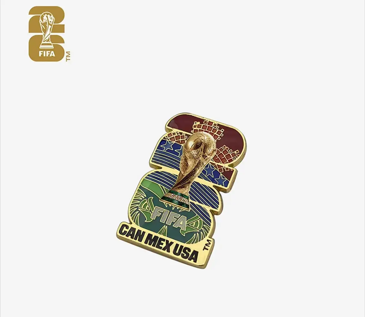 MINISO FIFA World Cup 2026 Licensed Enamel Pin, Host Nations Logo Metal Badge, Commemorative Soccer Memorabilia for Backpack & Fan Party | CPSC 2026 Certified Lead-Free & BPA-Free #WorldCupMerch