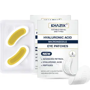 Retinol Microneedle Eye Patches with Hyaluronic Acid & Firming Peptides, Eye Care for Dark Circles & Wrinkles, 1 Pair