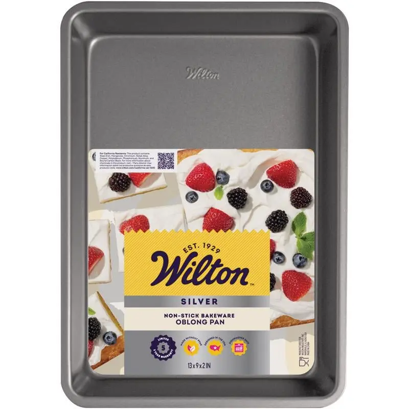 Wilton Nonstick Baking Pan, 6088773 13x9 in. Silver Oblong Grey Bakeware