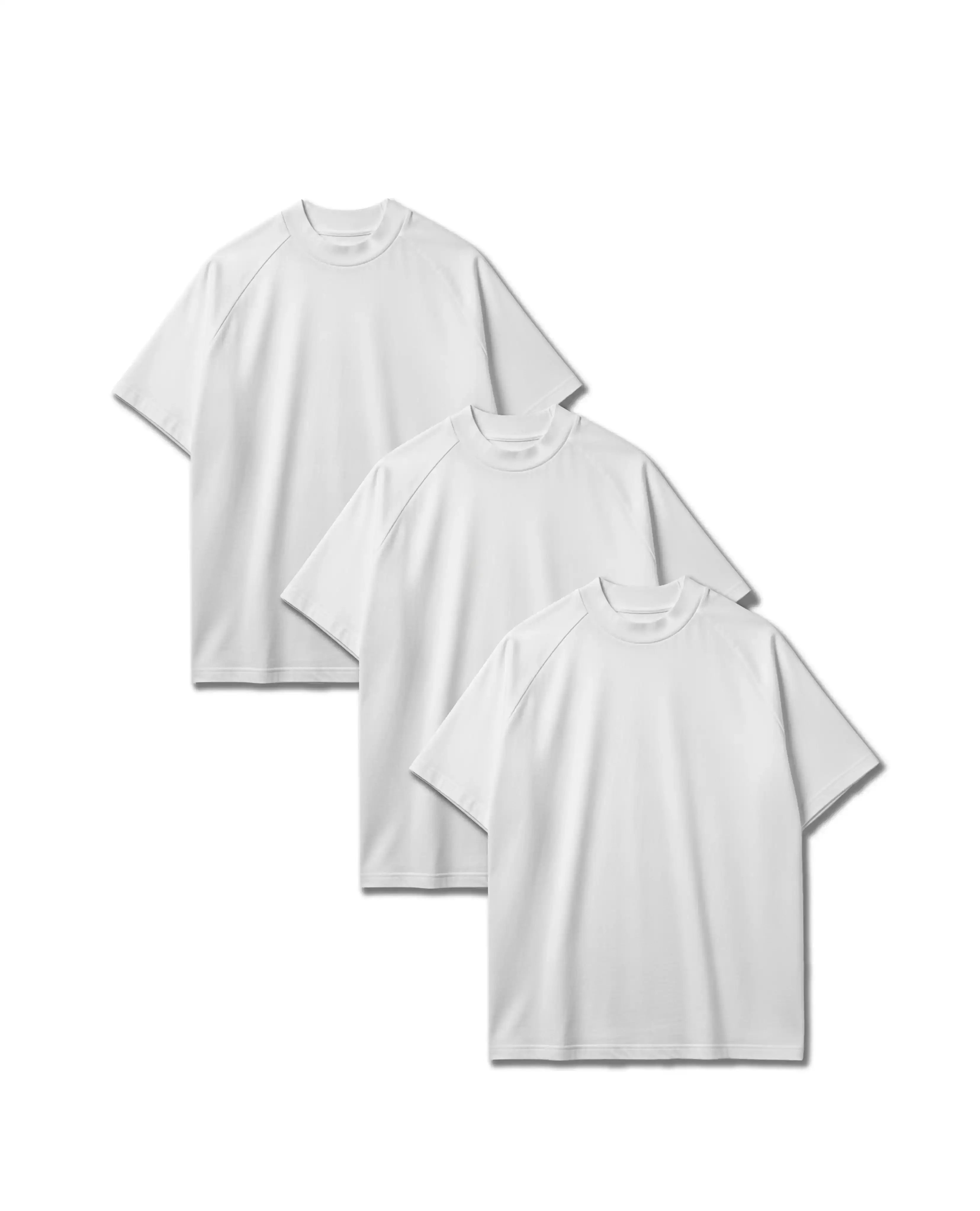 R32 White Raglan Tee Bundle (3-Pack) – 220GSM  organic