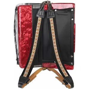 Accordion Straps, Soft Padded Adjustable Accordion  Ends  Straps for 16-120 Bass, Set of 2 (Retro Style)1