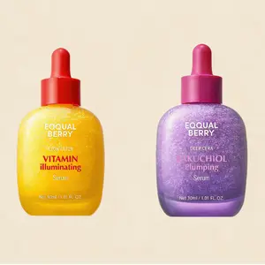 EQQUALBERRY Glow & Firm Serum Duo | Bakuchiol Anti-Aging + Vitamin C Brightening | Gentle Retinol Alternative for Radiant Skin