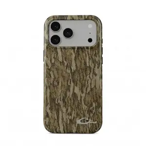 Waterfowl Camouflage Phone Case, Bottomland Camo Phone Case for iPhone 17 Pro Max, Hunting Outdoor Tree Bark Shockproof Cover
