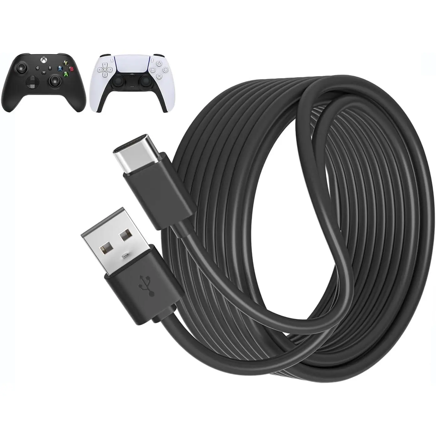 10ft Electronic USB-C Cable - Quick Charge & Fast Data Wire, USB A to Type C Long Charger Cable for PS5 DualSense Controller, Xbox Series X/S, Nintendo Switch Pro, Usb-C Cables