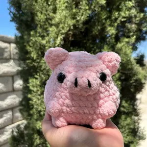 Hand Crocheted Pig