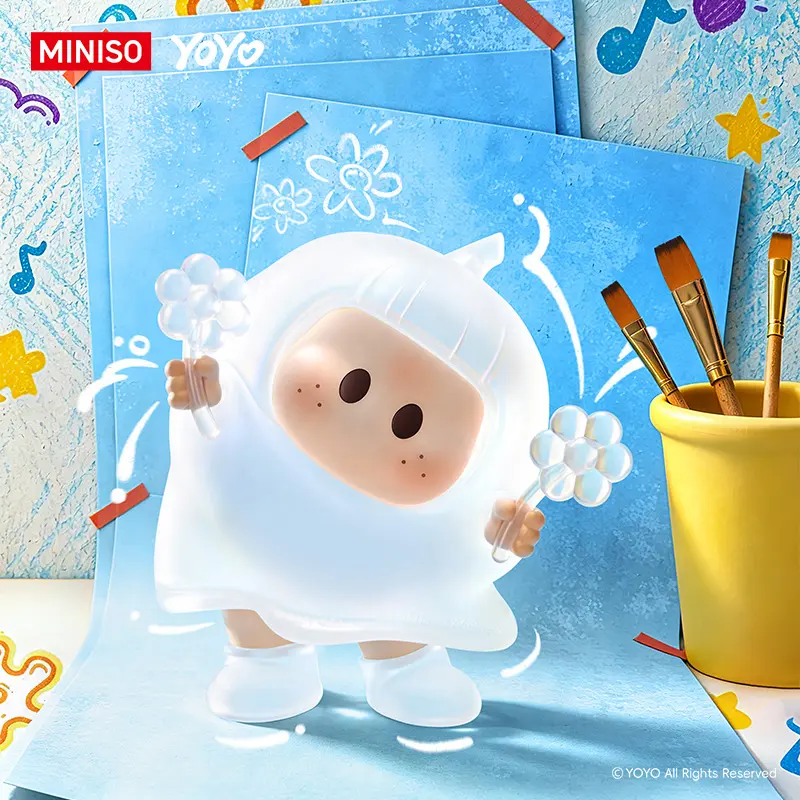 YOYO Canvas Art Figurine Viral Painting Style Collectible Desk Ornament Trendy Aesthetic Decor Sweet Birthday Anniversary Surprise Gift For Girls & Boys