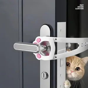 Cat Door Handle with Stabilizer, Adjustable Sizes, Prevents Dogs From Entering Litter Box, Economical Pet Door Alternative