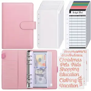 Budget Binder, Money Saving Binder with Zipper Envelopes, Cash Envelopes and Expense Budget Sheets for Budgeting Office Stationery Supplies Productivity Planner Finance Checklist Organizer Plannerbook
