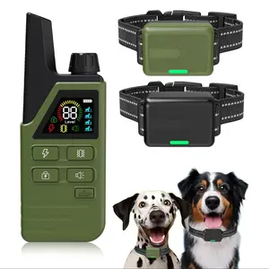 Dog Shock Collar 2 Dogs (5-120Lbs) - 4300FT Dog Training Collar with 3 Training Modes, Security Lock,IP67 Waterproof＆Rechargeable e-Collar with Remote for All Breeds