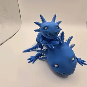 axolotl dragon flexable fidget 3d printed