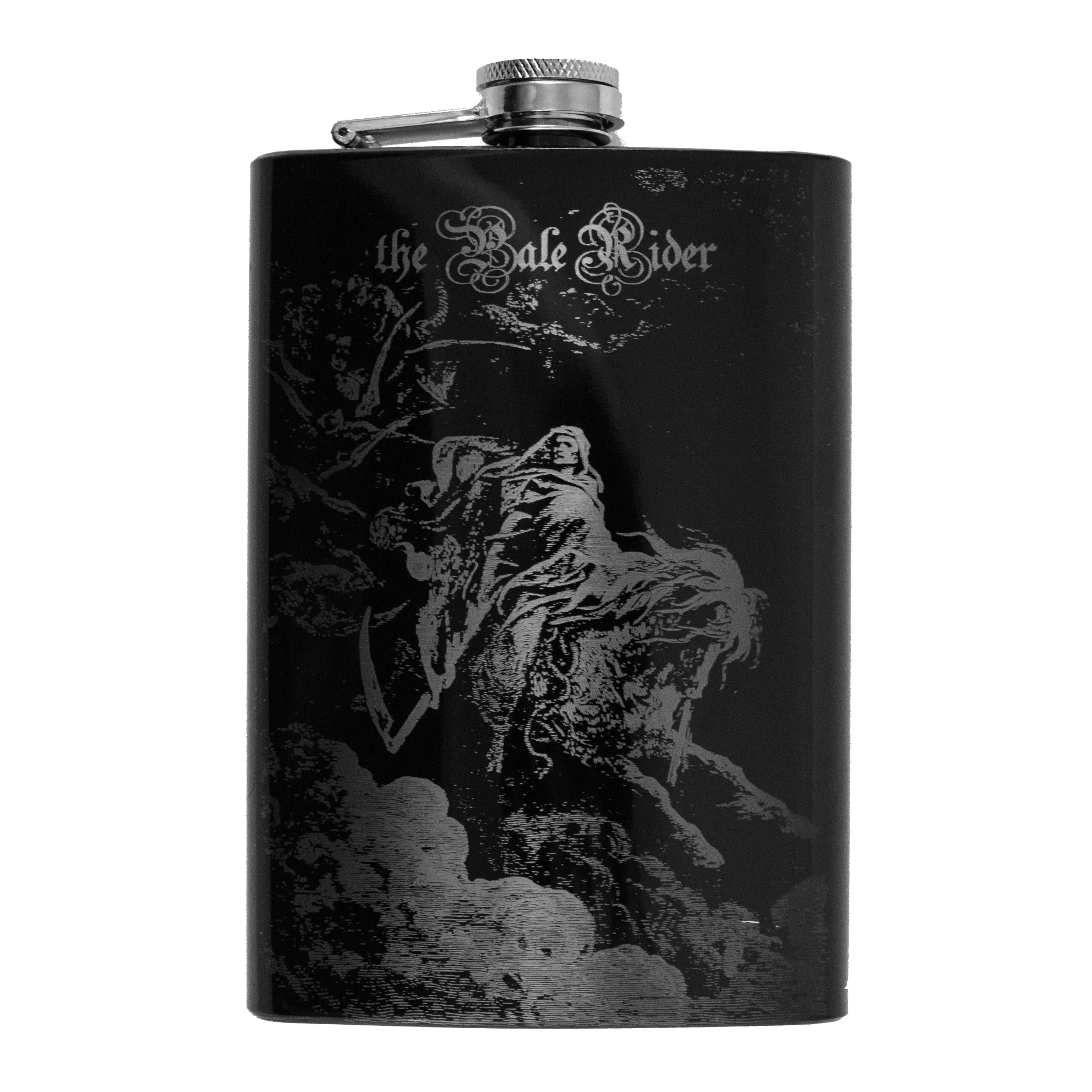8oz BLACK The Pale Rider Flask L1 8oz BLACK The Pale Rider Flask L1