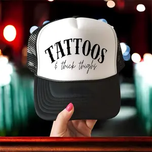Tattoos and thick thighs Trucker Hat (Black & White)