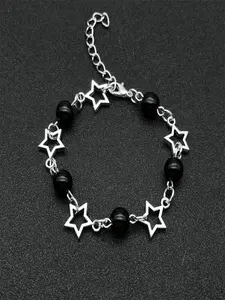 Stars Bead Bracelet Silver Color Stars Decoration Adjustable Fashion Band Simple Unique Trendy Jewelry Daily Wear Luxurious Style Exquisite Trendy Bracelet