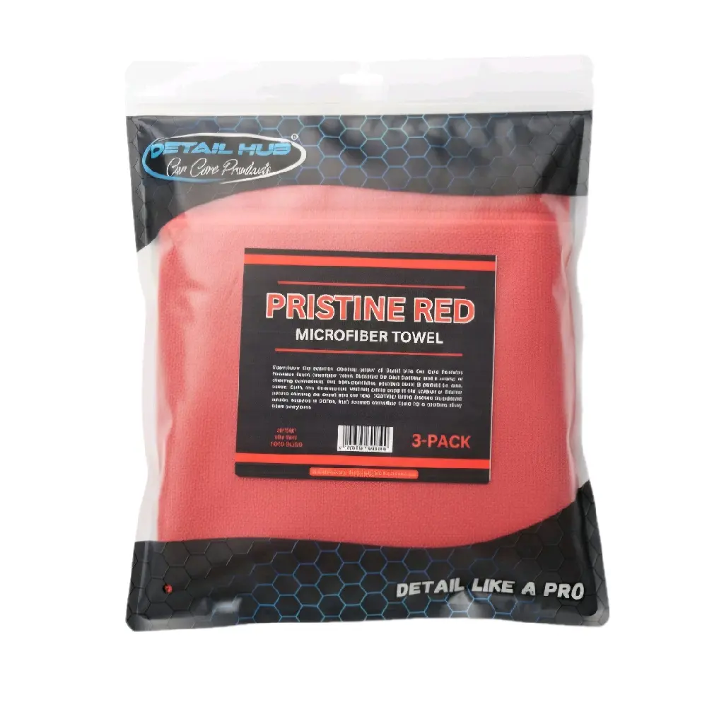 Prestine Premium Microfiber Towel 16x16 70/30 blend -380 GSM  3-Pack