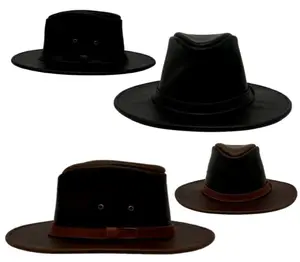 AUSSIE OUTBACK HAT - Amish Handcrafted Leather Cowboy Bush Style