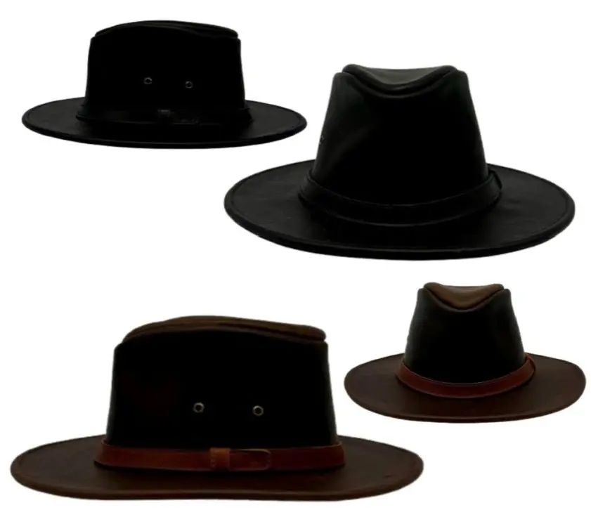 AUSSIE OUTBACK HAT - Amish Handcrafted Leather Cowboy Bush Style
