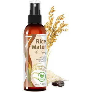 Seven Minerals Rice Water for Hair - Rosemary, Biotin, Keratin Vegan Non-Greasy Spray, Thicker, Longer, Nourishing Haircare Blend Restore Soothing Seven Minerals Rice Water for Hair - Rosemary, Biotin, Keratin Vegan Non-Greasy Spray, Thicker, Longer, Nourishing Haircare Blend Restore Soothing