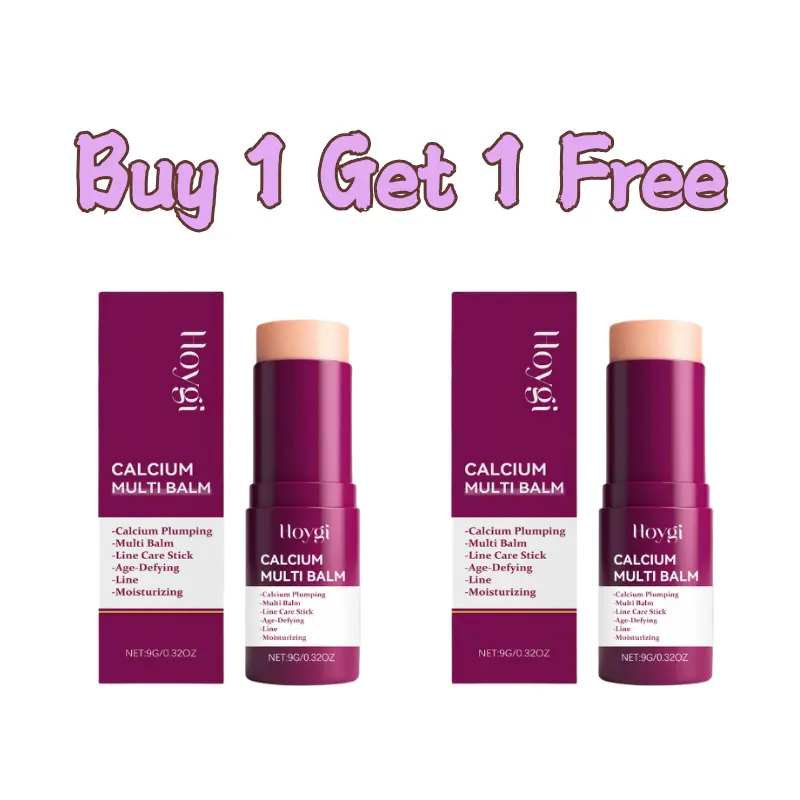 2-Piece Calcium Intensive Volume Balm – Multi-Correction aging Stick, firms sagging skin, smooths wrinkles & fine lines, HydroBoost Glow Primer, lightweight oil crepe core, hydrating moisturizer for eyes, neck, face, [HOYGI]