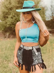 The Sayen Denim Crop Top