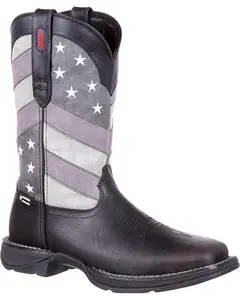 Durango Men's Rebel Faded Flag Western Performance Boot Broad Square Toe - Ddb0125
