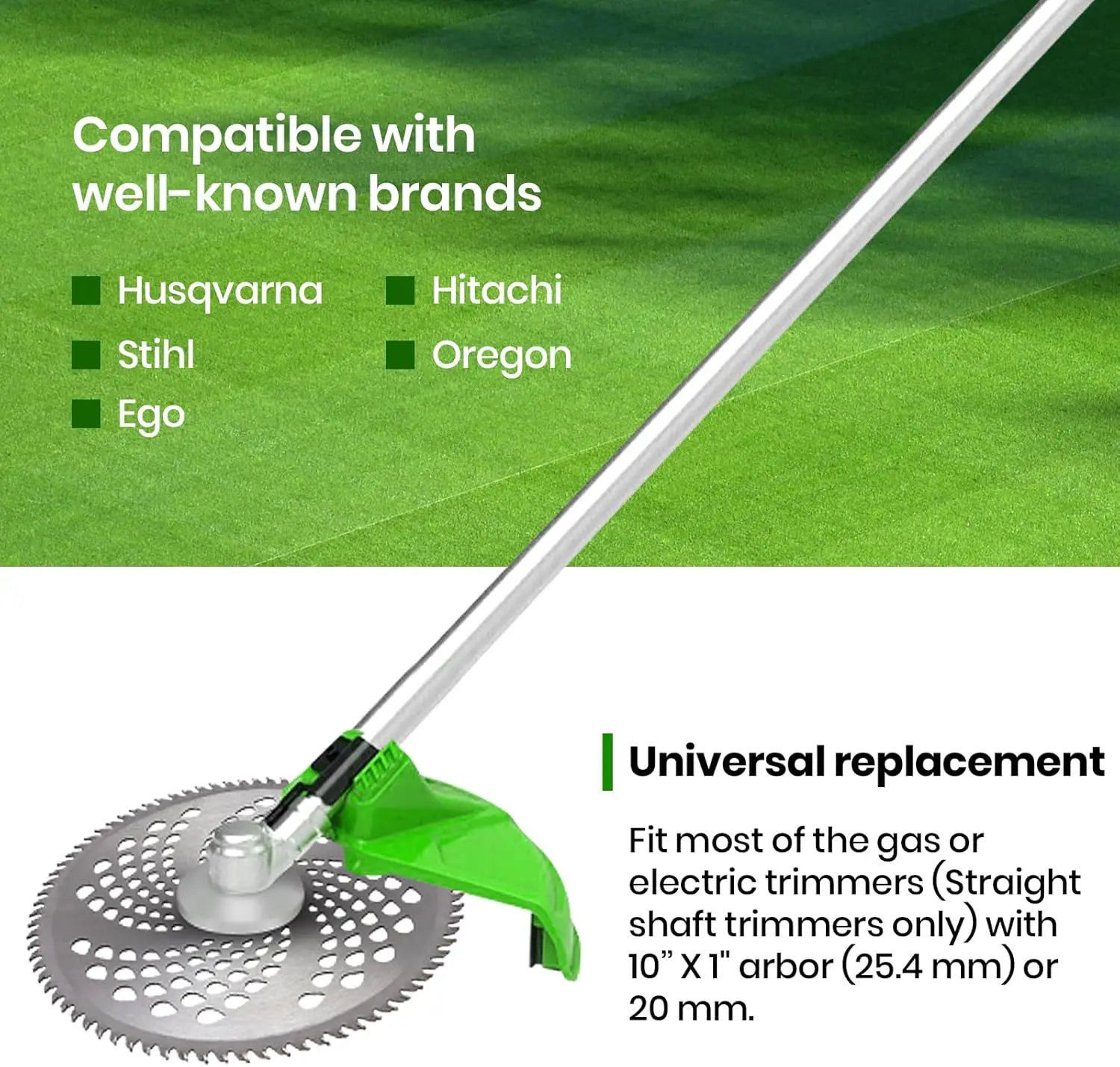 Alloy Weed Cutter Trimmer Cutting Blade, 40T, 255mm × 25.4mm, Lawn Mower Circular Saw Replacement Part, Father's Day Gift, Trimmer Blade