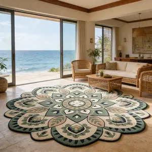 Bohemian Style Living Room Carpet, Bohemian Style Rugs, Modern Luxury Vintage Rug, Soft Comfortable Plush Mat, Non-Slip, Home Decorative Rug, Boho Washable Rug, Suitable for Bedroom Study Area