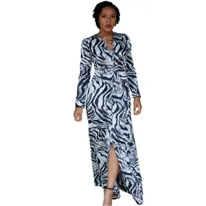 Tiger Stripe Maxi Dress Women's Casual Wear