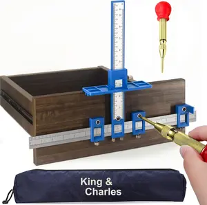 Cabinet Hardware Jig, Cabinet Handle Jig with Automatic Center Punch, Avoid Jitter Caused by Direct Drilling