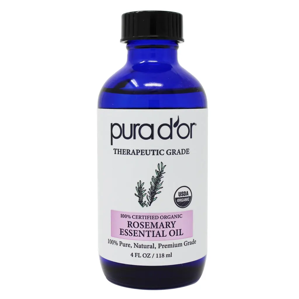 Rosemary Essential Oil - USDA Organic, 100% Pure, Natural, Therapeutic Grade 4 oz Herbal Oils Health