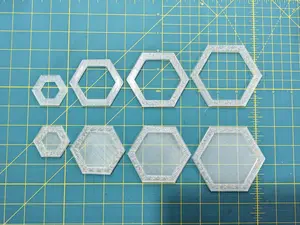 English Paper Piecing Hexagon - Fussy Cut Template - Hexie's for EPP - Various Sizes
