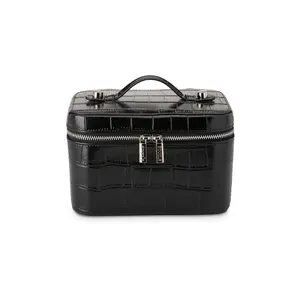 ETOILE COLLECTIVE Mini Vanity Case in Noir Croc