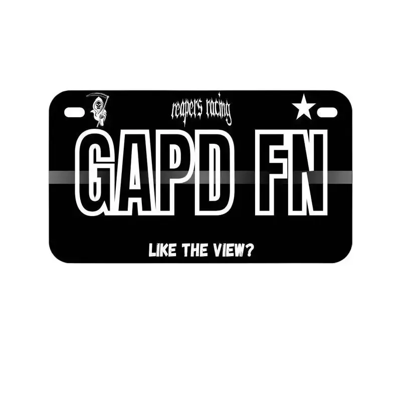 GAPD FN Custom Personalized Front Number Plate - 29cm x 14cm, 4-hole Mount, Vehicle Specific Automotive Car Accessories