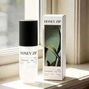 HONEY ZIP Moisturizing Lip Oil - Hydrating &Plumping Lip Treatment with Agave Extract,Camellia Seed Oil, Argan Oil & Fermented OilComplex | Glossy Soft Lips Care Moisturizing,Brightening, Deep Nourishment, Lip LineReduction & Sheer Glass-Like Finish