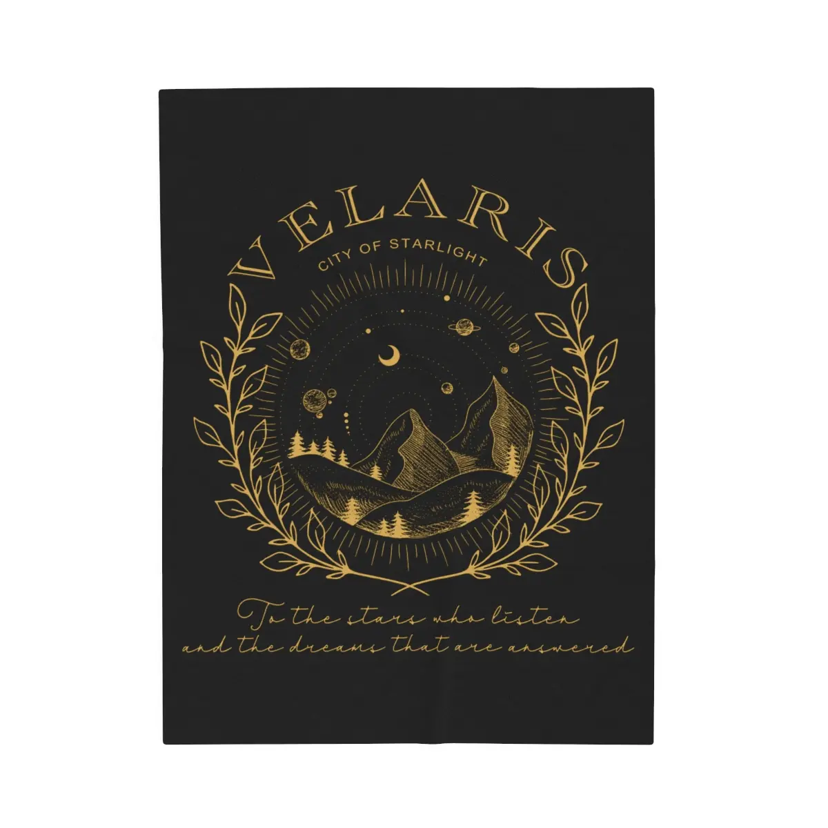 Velaris City ACOTAR Plush Velveteen Blanket - Court of Dreams & Night Court Inspired