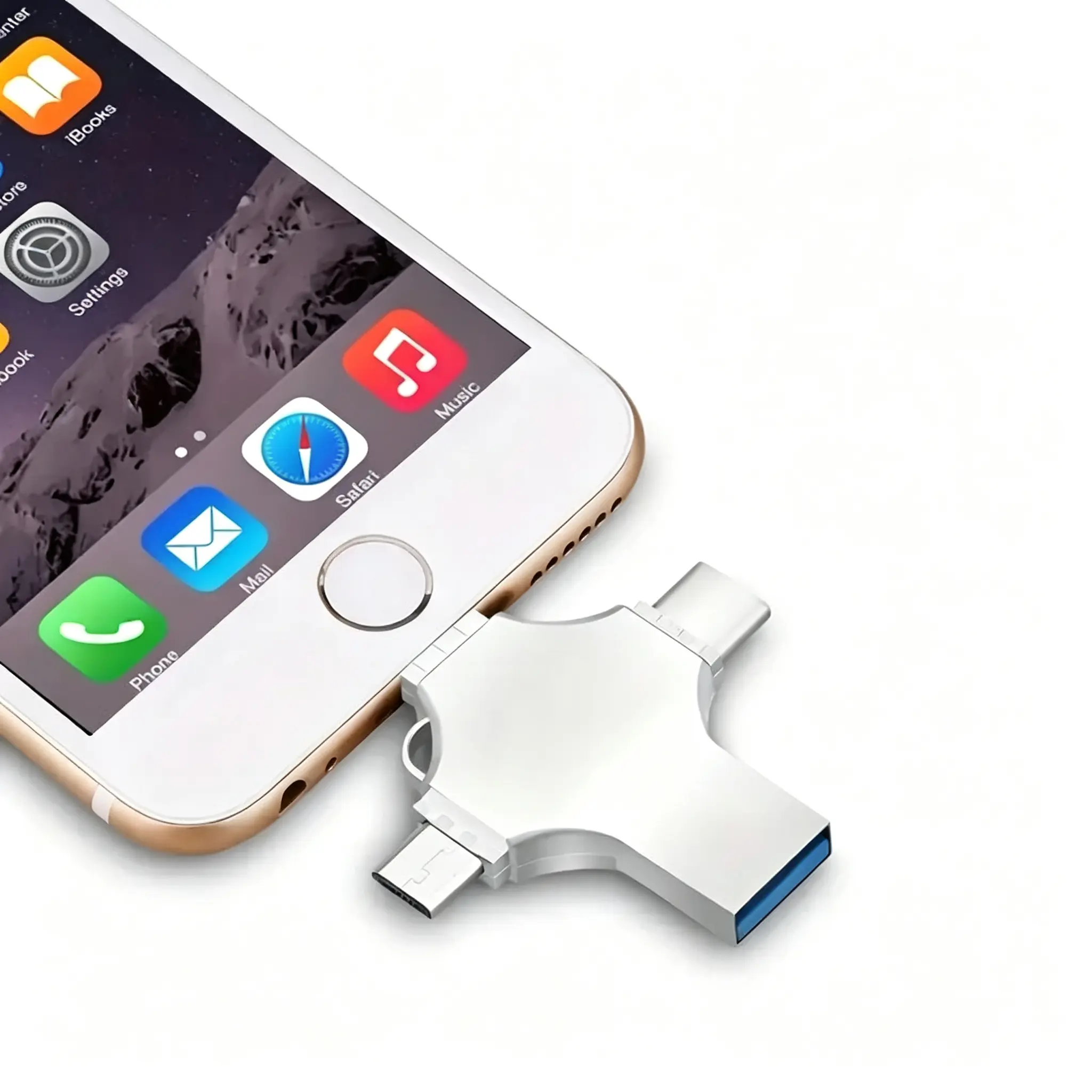 Portable Metal Body OTG Pen Drive - Compact Form Memory Stick, High-Speed External Storage for Android Phones & Laptops, Photo Backup & Data Transfer Device