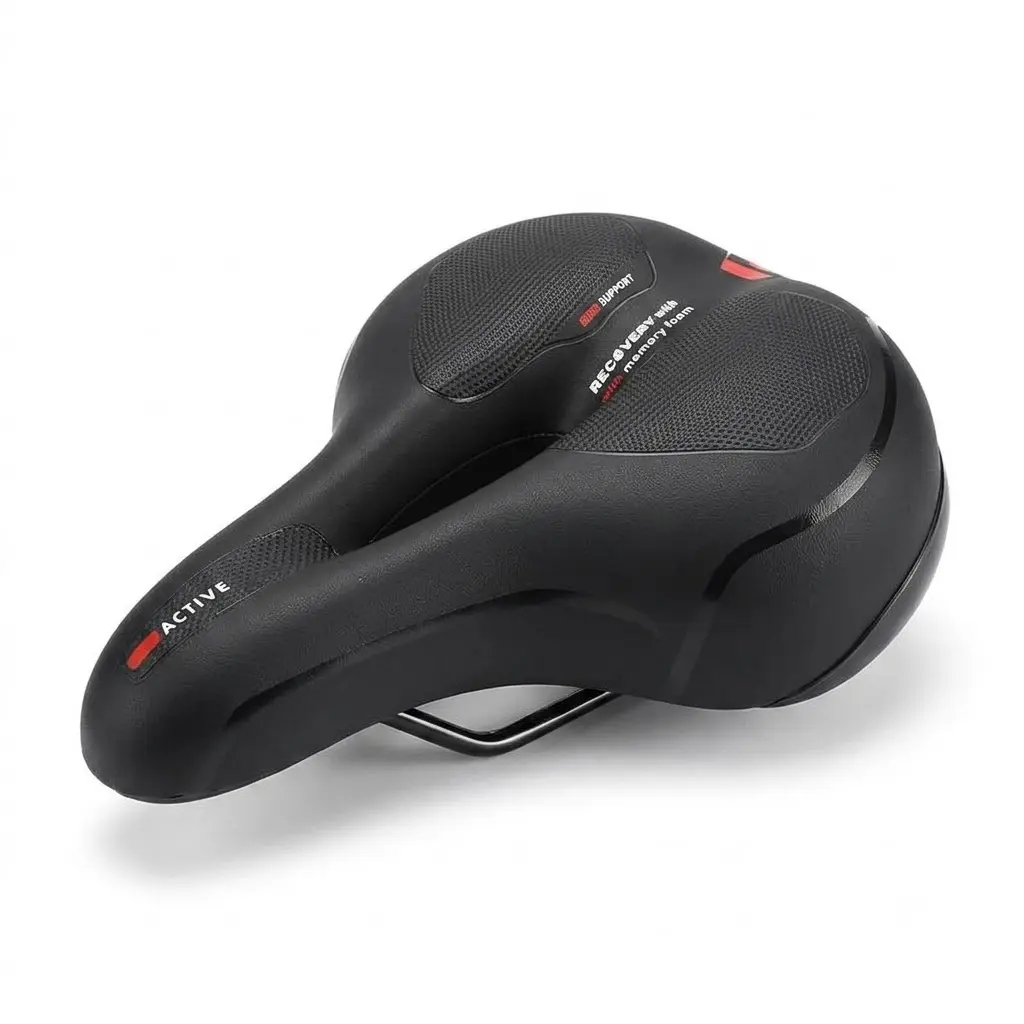 Unisex comfort saddle, double-layered shock-absorbing memory foam, waterproof wide saddle, suitable for road bikes. road bike mtb mtb