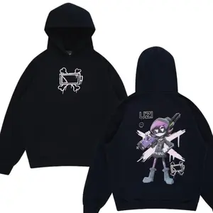 Murder Drones Uzi Hoodie, AI Robot Anime Streetwear, Purple Goth Aesthetic Sweatshirt N & Uzi Fan Merch ME25GA00141 H8EBB